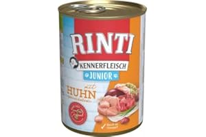 GENERISCH RINTI-Kennerfleisch Hundefutter 400g | alle Sorten u. freie Mengenwahl | Nassfutter | getreidefrei (Junior Huhn)