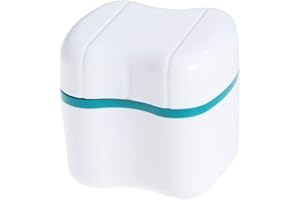 Hemoton Custodia Protesi Dentarie Con Cestino Per Risciacquo Scatola Porta Dentiera Finta Contenitore Per Protesi Custodia