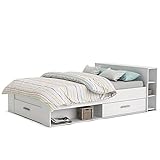 Funktionsbett 140*200 cm weiß inkl. 3 Bettschubkästen +...