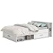 Produktbild Funktionsbett Abby 140 * 200 cm weiß inkl. 3 Bettschubkästen + Regal (Kopfteil) Jugendzimmer Kinderzimmer Studentenbett Kinderbett Jugendbett Ju