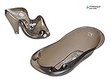 GoFuture Babybadewanne Luxus mit Stöpsel Set 3 Teilig - Badewanne 102cm Badesitz Ständer Wickelunterlage