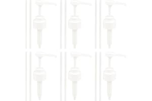 TAIXING 6 Stück Pumpspender für Best Body Nutrition, 3-Teilige Wiederverwendbare Dosierpumpe Ersatz Sirup Spender, Dosierpumpe Pumpe Ketchup Spender Seifenspender Pumpkopf mit 12 Schläuchen(Weiß)