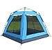 Produktbild BAIJ Automatisches Zelt Pop Up 3-4 Personen, viertürig geöffnet mit Mesh, 190t wasserdicht versilberter Sonnenschutz, Suitbale für Outdoor, Reisen, Camping etc,Blue