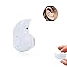 Price comparison product image Deet® Samsung Galaxy S7 Edge, S8 Mini Earphone Car Kit Wireless Bluetooth Headphones Earbud Hands-Free for iPhone and Android Smartphones - White Colour