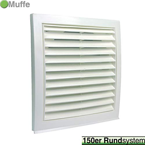 Preisvergleich Produktbild Außengitter mit feststehenden Lamellen für 150er Luftführungssysteme weiß