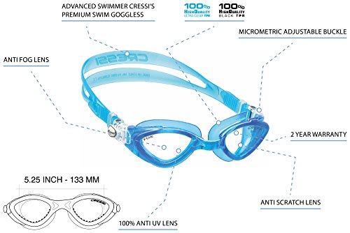 CRESSI Fox Schwimmbrille, Made in Italy - 2