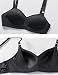 Gratlin Women's Full Cup Lightly Padded Wirefree Maternity Breastfeeding Nursing Bra Black 34 DD