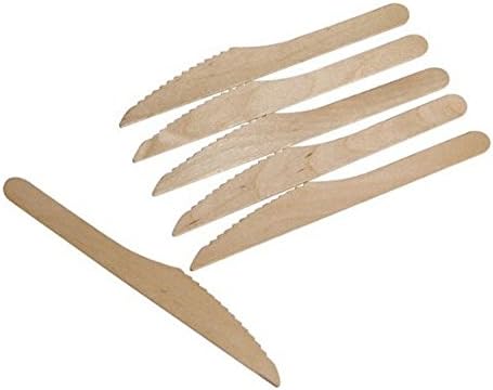 TerGing Disposable Wooden Knives, Pack of 50 Pcs