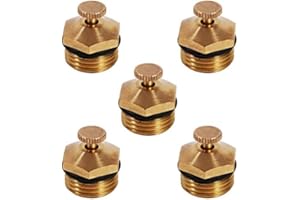 VIAGASAFAMIDO 5 Sprühdüsen Messing, Wasser- und Zentrifugal-Zerstäuber, verstellbar 1/2 Zoll, Kühlsystem außen, Bewässerung Garten, Rasen, Landwirtschaft