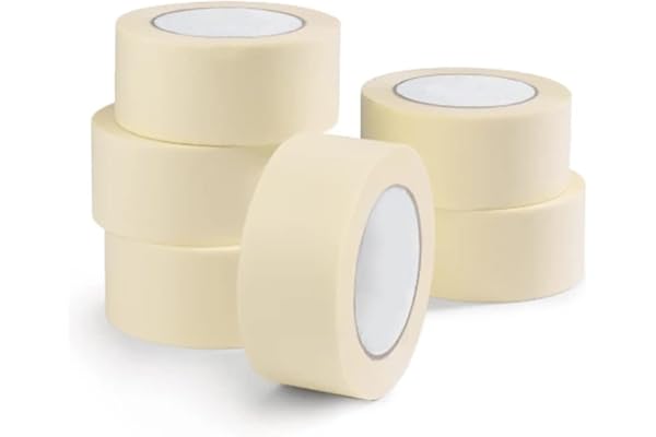 MERCURY TEXTIL-Cinta de carrocero para pintar y enmascarar. Adhesiva no deja residuos. Disponible en pack de 6-48mmx40m/60m (Pack 6-40m)