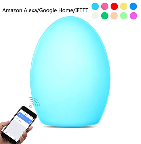 Preisvergleich Produktbild SHENGY WiFi-Smart-LED-Leuchten, Sprachsteuerung, APP-Steuerelemente Farbtonbeleuchtung, Unterstützung für Google Home und Amazon Alexa, 1200mah-Batterie, für Parteien, Zelte, Arbeitszimmer