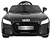 Produktbild Superkids Store Kinderauto Elektro mit Fernbedienung Audi Quattro TT RS Kinder elektroauto mit Eva Räder, Ledersitz, 2X Elektro Motor, LED Scheinwerfer, Soft Start Funktion (Schwarz)