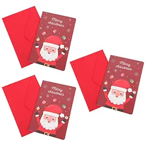 BESPORTBLE 3Pcs 3D Honeycomb Cards with Envelopes Christmas 3D Greeting Cards Blank Holiday Cards for Xmas Winter Holiday New Year Paper Craft Present ( Assorted Color 4 )