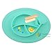 Price comparison product image RayMoon Whale Silicone Placemat For Food, Silicone Mini Mat - Children's Placemat, Suitable For Baby Toddlers, Microwave & Dishwasher Friendly, Made With Food Grade Silicone, Safety Assured Tiffany Green