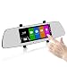 Produktbild SENDOW Auto Kamera 7 Zoll 1080P HD Dual Lens IPS-Touchscreen 170 ° Weitwinkel Rückspiegel, Spiegel DashCam mit Parkplatz-Monitor, G-Sensor, Loop-Aufnahme (SD-Karten bis Zu 32 GB Nicht Enthalten)