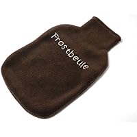 Wärmflaschenhülle aus Fleece mit Stickerei