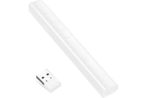 Neoreser Presentador Inalámbrico, Control Remoto Ordenador Puntero, Puntero Laser Presentaciones con Receptor USB, para Presentación, Enseñanza, Oficina, Conferencias, etc(Blanco)