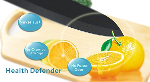 Keramikmesser Set 3-Teilig Schwarzes Scharfe Professionelle Küchenmesser - 3