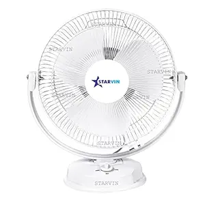 STARVIN Wall cum table fan 12 inch Model- White AP Smart Table fan with 3 speed control mood High Speed Copper Motor 300MM Table fan Make in India / LP@47