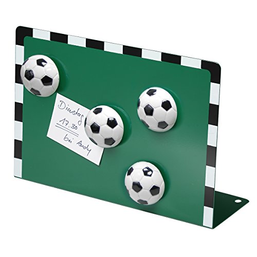 Memoboard Fussball - Metallfussballtor mit 4 Magneten in Form von Fussbällen