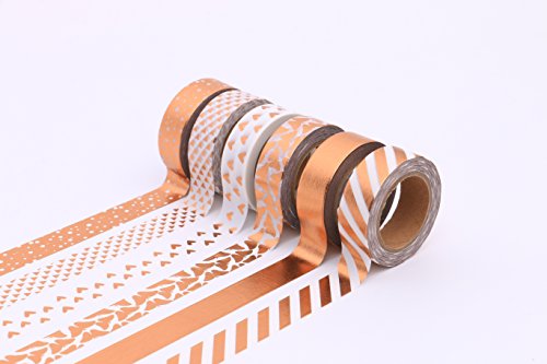 Washi Tapes Metallic Copper (Pack of 6)