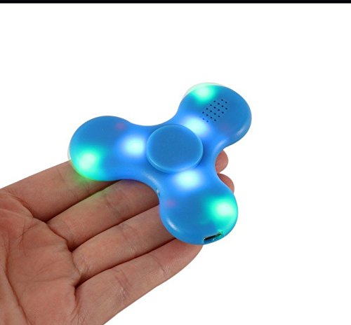 KOTiger Creative LED MINI Bluetooth Lautsprecher Fidget Hand Spinner Spielzeug Stress reduzieren Umleitung Aufmerksamkeit (blau) - 6