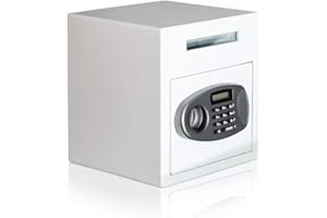 DIADORN Coffre-fort de dépôt pour magasin de mode, restaurant | Serrure électronique | Blanc brillant