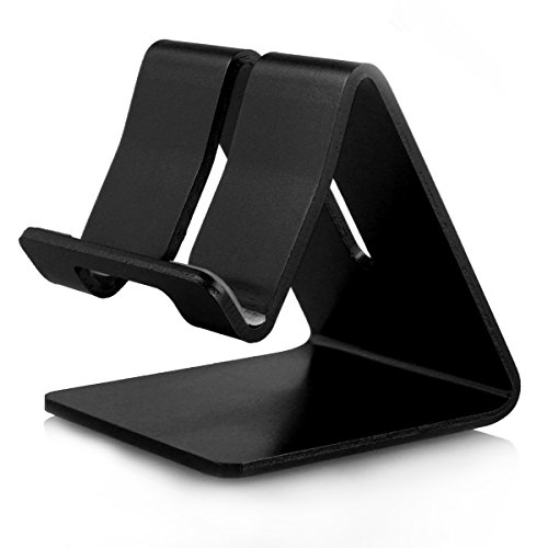 Alienwork Tablet Ständer für 4-12 Zoll Smartphone/Tablet Ständer Stand Halter Halterung Aluminium schwarz AD401F-02