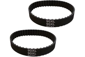 NC 2 Pack Planer Drive Belt 90XL 914592 For BLA-CK DECKER DN75 DN750 KW750 SR600 Sr600 DN75, Black
