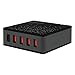 Produktbild ARCTIC - Quick Charger 8000 - USB Ladegerät Qualcomm Quick Charge 2.0 [Qualcomm zertifiziert] 1-Port Schnellladegerät 4-Port Smart Charge Technologie - Schwarz