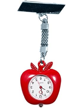 Ellemka JCM-1001 - Modische Schwesternuhr Clip zum Anstecken FOB Kittel Krankenschwester Pflege-r Quarz Puls-Uhr...