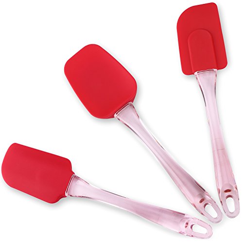 Latest 3-Piece Spatula Set - Multipurpose Silicone, Heat-Resistant, Nonstick, Flexible Spatulas for Icing, Bas