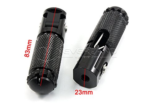 Aridox(TM) Black CNC Universal Motorcycle Bike Folding Footrests Foot Rests Pegs Rear Pedals Set C10
