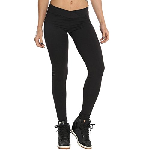 Preisvergleich Produktbild Bekleidung Timogee Leggings Jeggings Treggings Bleistifthose Stretchhose Damen Mädchen Hose Lang High Waist Skinny Slim Fit Yoga Joggingshose Stretch Workout Fitness (M, Schwarz)