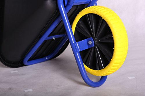 Kelberg Hof-Schubkarre 120l PP mit Starco Flex Lite 400-8 PU Vollgummirad - 6