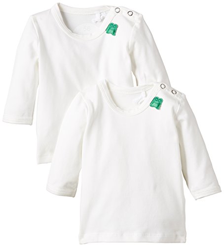 Freds World Unisex Baby Alfa Long Sleeve 2 Pack NOOS T-Shirt, Off-White (Cream), 0-3 Months (Manufacturer Size:56)