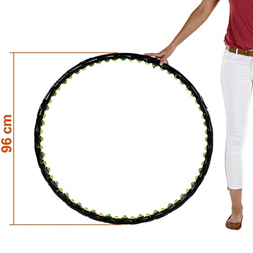 MOVIT® Hip Hoop Hula Hoop Reifen, Massagenoppen und Magnete, 3 Varianten: 0,9 / 1,3 / 1,7 kg, 3 Jahre Garantie - 7