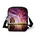 Produktbild Magical,Supernatural Sky Scenery with Mystical Northern Solar Theme and Star Clusters Photo,Purple Print Kids Crossbody Messenger Bag Purse