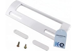 Anakel Home Kühlschrank Griff Universal Kompatibel mit weißen Kühlschränken mit Schrauben I 16 cm I inkl. Zierleisten I Weiß I