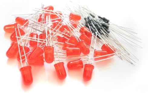 microtivity IL111 5mm Diffused Red LED w/ Resistors by microtivity