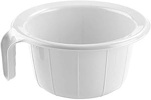 Acan Tradineur - Orinal Sanitario Redondo, Color Blanco, Usar en el hogar, baño, Medico, Trabajo, Hospital o Cuidado de Personas dependientes, 12 x 24 cm, Modelo Aleatorio