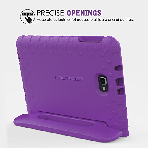 MoKo Samsung Galaxy Tab A 10.1 Hülle – Superleicht EVA Stoßfest Kinderfreundlich Kinder Schutzhülle mit umwandelbarer Handgriff Handle/Standfunktion für Galaxy Tab A (2016) T580N 10.1″ Tablet-PC, Violett - 5