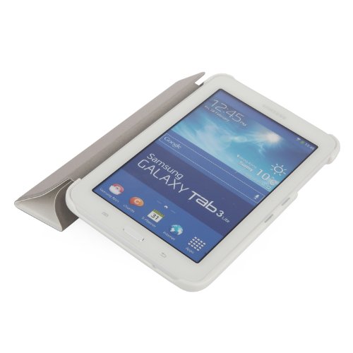 iHarbort® Premium Samsung Galaxy Tab 3 7.0 Lite 7 Zoll T110 T111 T113 T116 Leder Tasche Hülle Etui Schutzhülle Case Holder (weiß) - 5