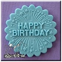 Alphabet Moulds Happy Birthday Firework Silicone Cupcake Mould