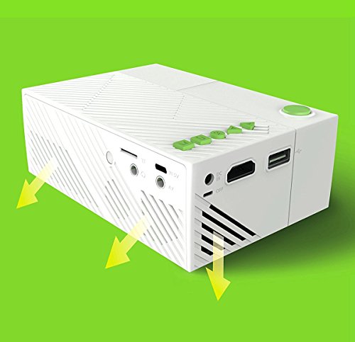 Video Beamer, HuiHeng Portable LCD Projektor YG310 Heimkino Media Player Beamer Unterstützung PC Laptop Smartphone Xbox mit USB / SD / AV / HDMI Eingang Eingebaute Lithium Batterie - 7