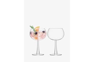 LSA International Gin Balloon Glass 420 ml Clear | Set of 2 | Mouthblown and Handmade Glass | GN03