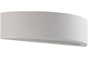 LAMPENWELT Lámpara de pared 'Aurel' (Moderno) en Blanco hecho de Cerámica, Arcilla, Yeso e.o. para Salón & Comedor (1 llama, E14) de Lindby | aplique