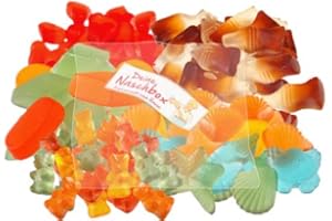 ‎PE ÄM Deine Naschbox | Zuckerfreier Frucht & Weingummi Mix | 500g Nachfüllbeutel | Minimale Verpackung 100% recyclebar - Großpackung - 5 Sorten - Cola&Frucht