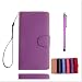 Produktbild KSHOP Case Cover für Samsung Galaxy J5(2016)J510 Hülle Tasche Schutzhülle Schale Bookstyle Handyhülle Premium PU-Leder Lila Etui Handy Schutz Brieftasche Magnetverschluss - Metall Touch-Pen Lila