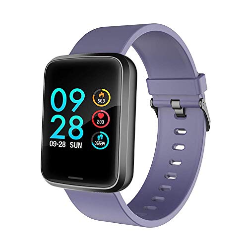 Preisvergleich Produktbild Mygsn Watch Fitness-Tracker-Uhr, wasserdichter Aktivitäts-Tracker - Mit Herzfrequenz-Blutdruckmessgerät - Wearable Smart-Armband-Pedometer-Uhr Damenkinder für Kinder Watch (Farbe : Lila)